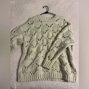 American Eagle Pointelle Sweater/Cardigan
